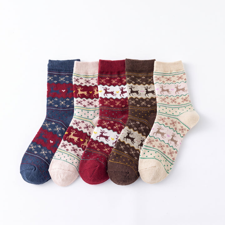 Holiday Present Christmas Socks 5 Pack, Unisex Festive Gifts