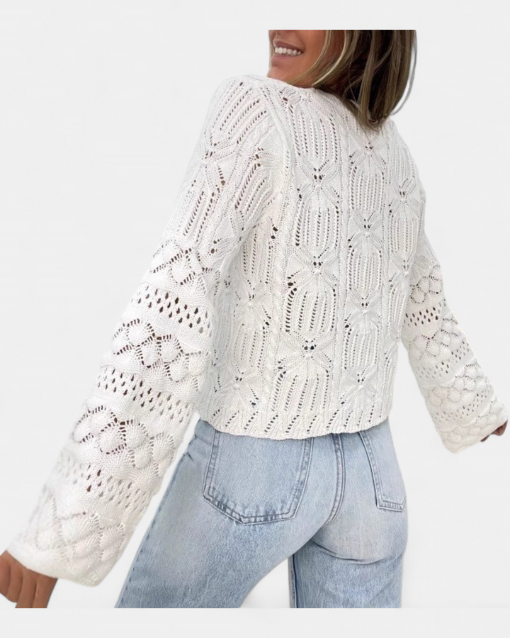 AOIFE | Women's Long Sleeve Open Knit Cardigan