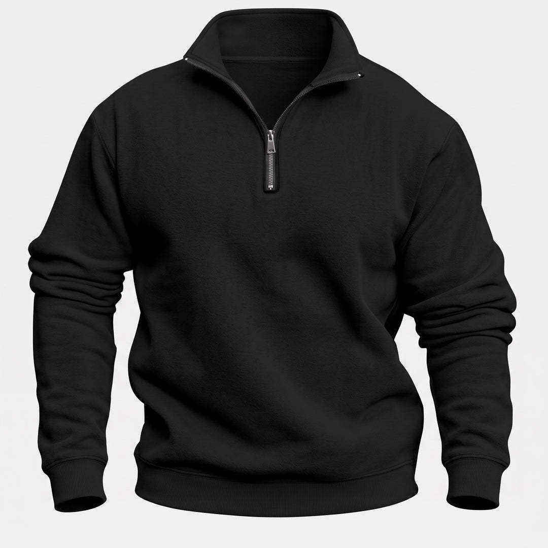 Men's Quarter Zip Sweater, Mock Neck Pullover
