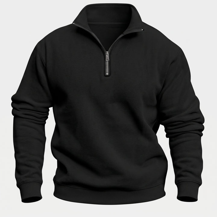 Men's Quarter Zip Sweater, Mock Neck Pullover