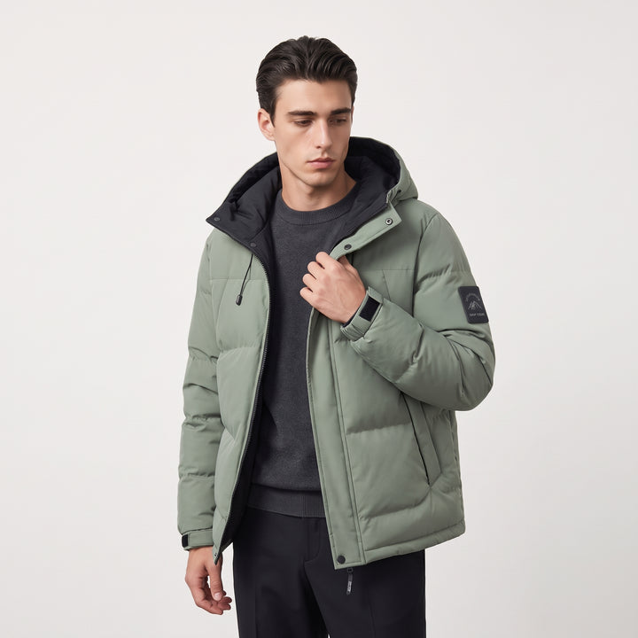 Men's Long Puffer Jacket, Quilted Oversized Winter Coat