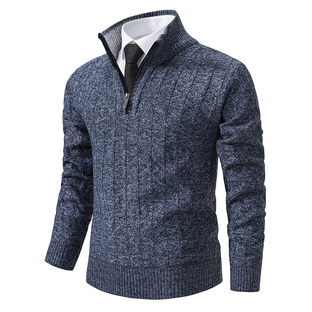 Men's Quarter Zip Sweater, Cable Knit Pullover