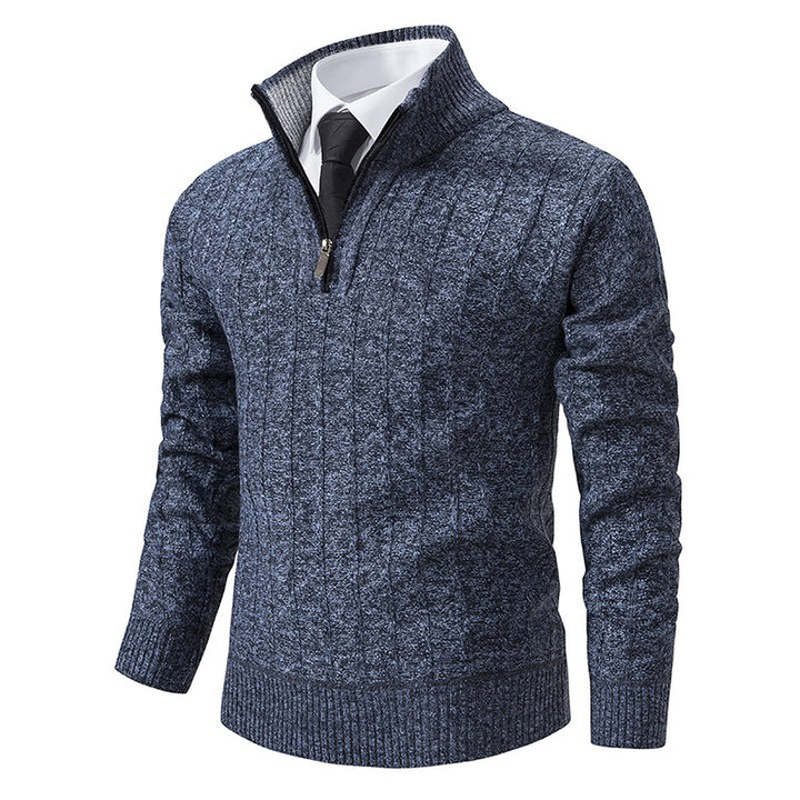 Men's Quarter Zip Sweater, Cable Knit Pullover