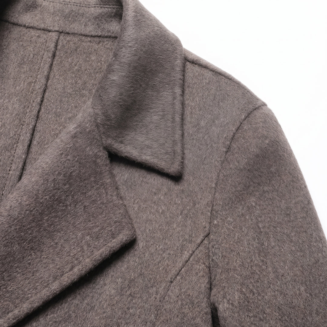 Men's Double Breasted Winter Peacoat, Tailored Notch Lapel