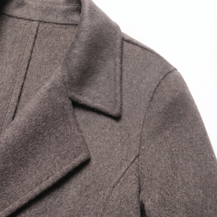 Men's Double Breasted Winter Peacoat, Tailored Notch Lapel