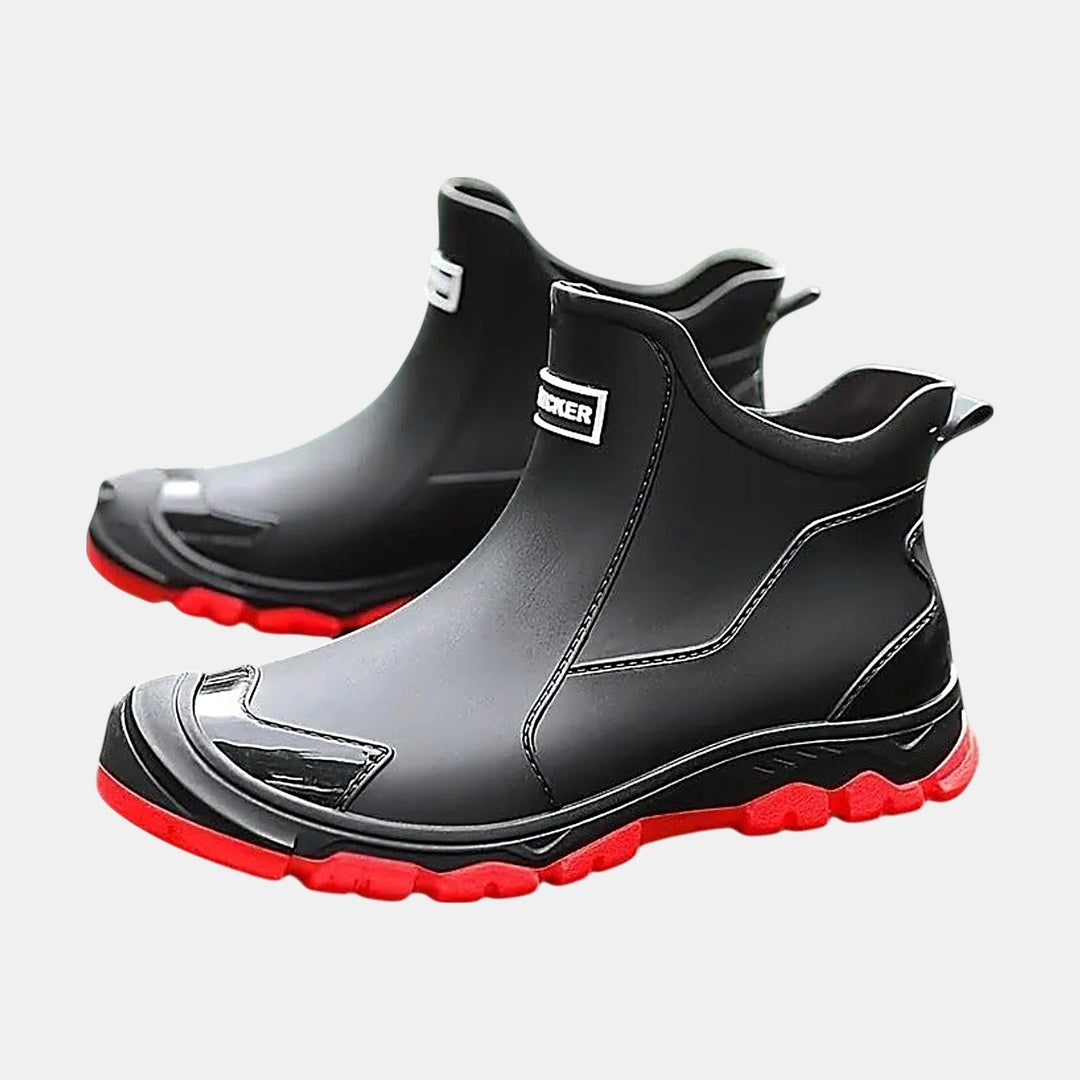 Women's Waterproof Chelsea Rain Boots, Glossy Slip On Ankle
