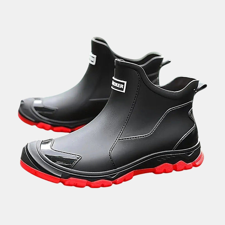 Women's Waterproof Chelsea Rain Boots, Glossy Slip On Ankle