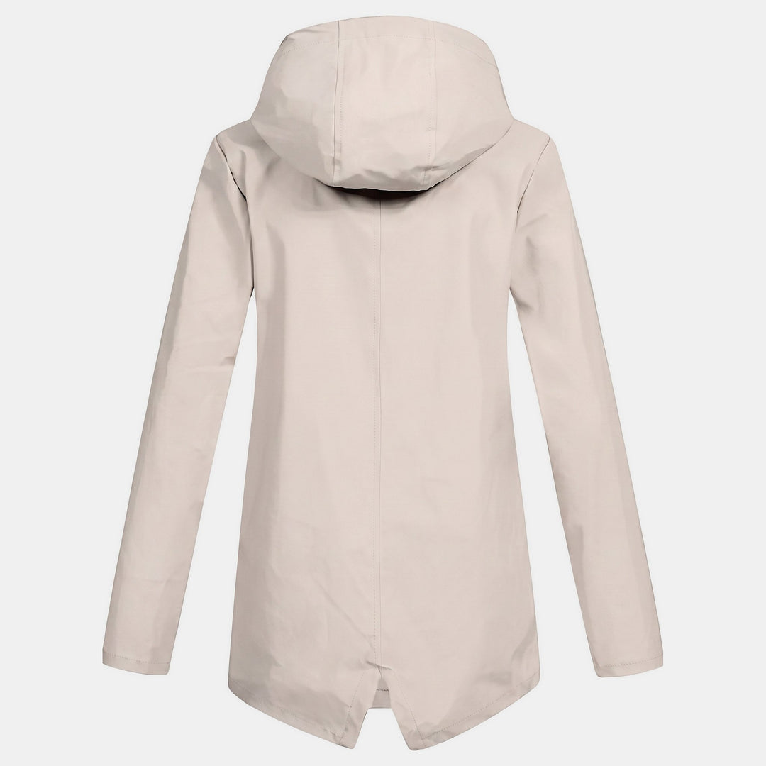 Women's Lightweight Waterproof Rain Jacket, Short Full Zip