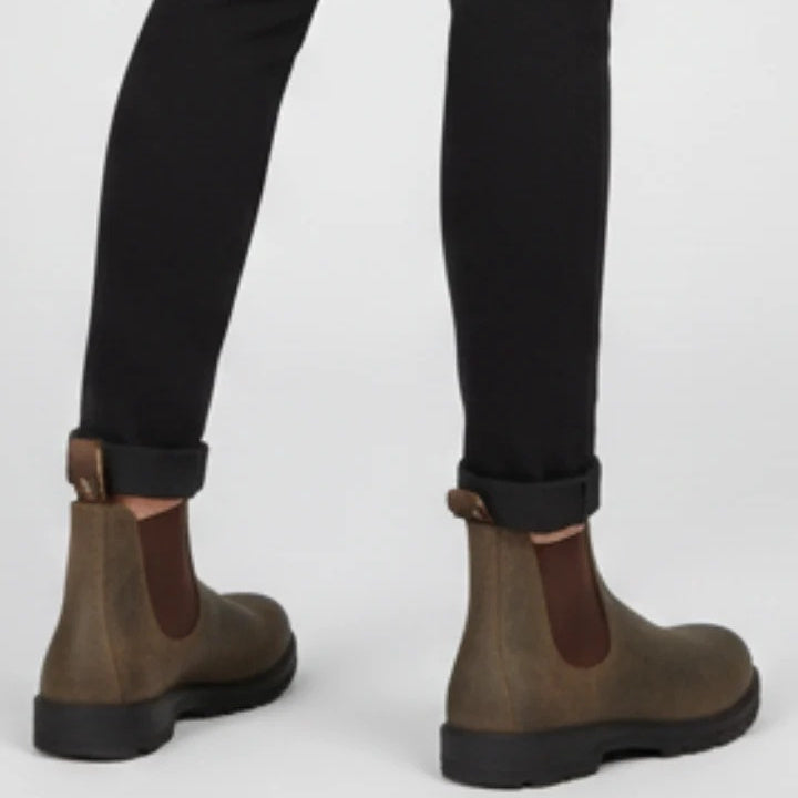 Women's Chelsea Boots, Pull Tabs Lug Outsole Ankle Height