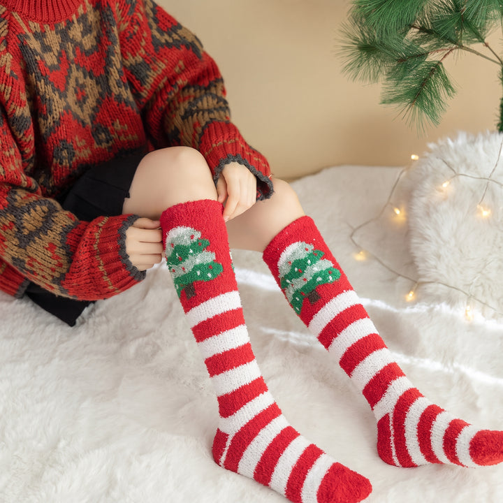 Plush Holiday Christmas Socks 3 Pack, Unisex Fuzzy Festive Fun Long
