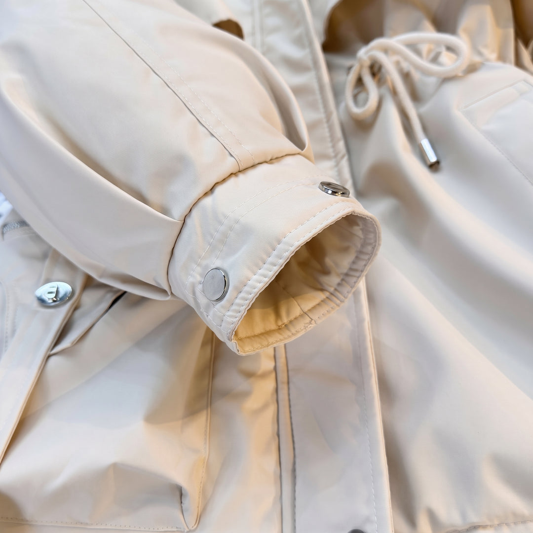 Women's Hooded Winter Puffer Jacket, Fur Lined Fleece Fitted