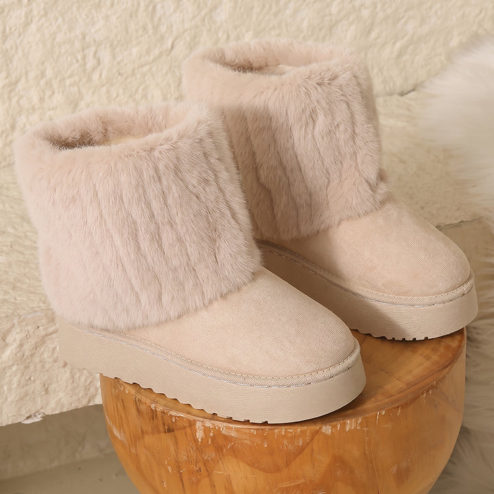 Women's Snow Comfortable Winter Boots, Fur Ankle Cold Weather