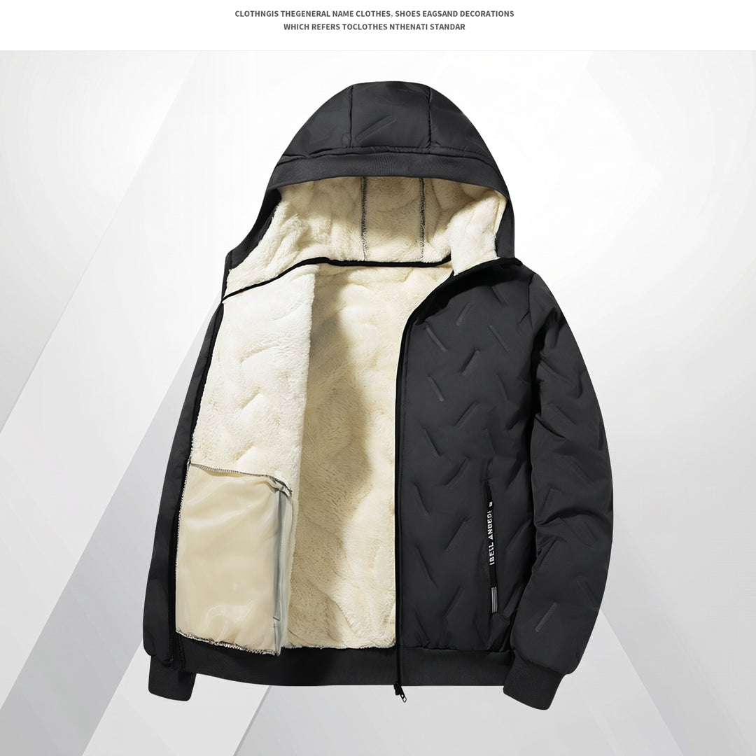 Men's Hooded Puffer Jacket, Quilted Padded Winter Coat