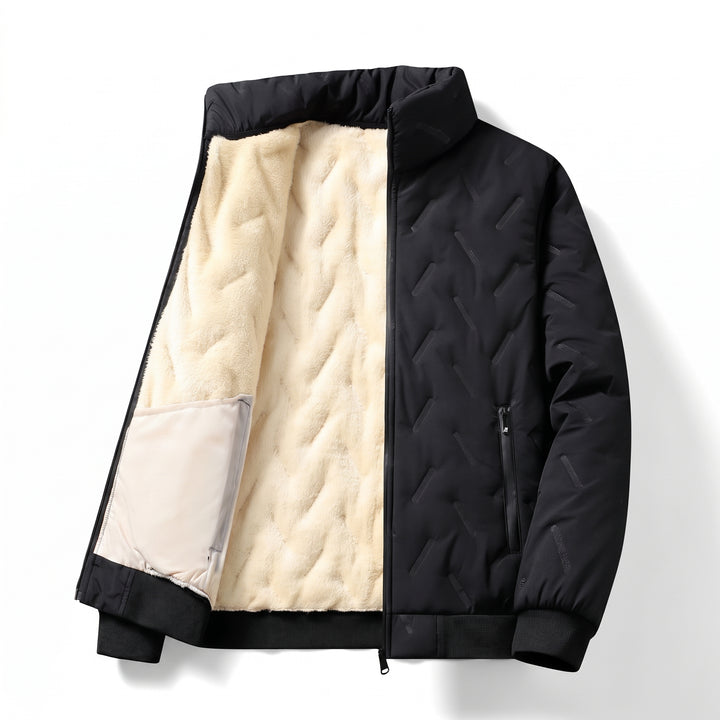 Men's Long Puffer Jacket, Hooded Quilted Winter Coat