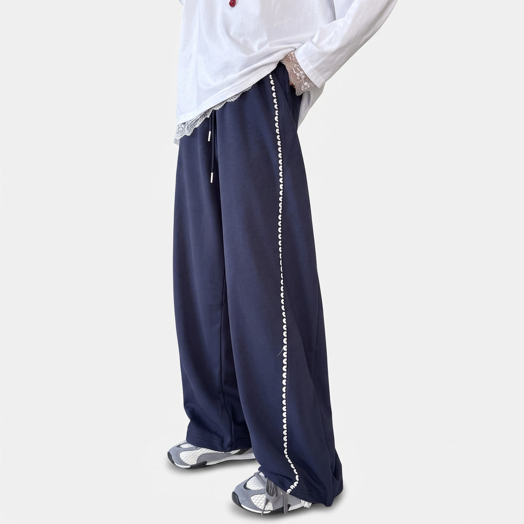 Women's Baggy Wide Leg Sweatpants, Relaxed Fit Drawstring