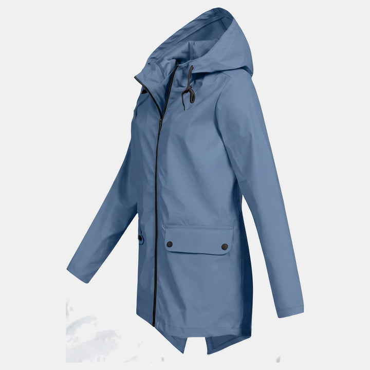 Women's Lightweight Waterproof Rain Jacket, Short Full Zip