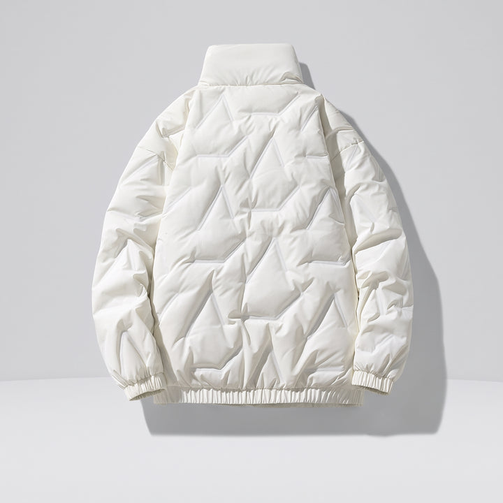 Men's Long Puffer Jacket, Stand Collar Padded Down Coat