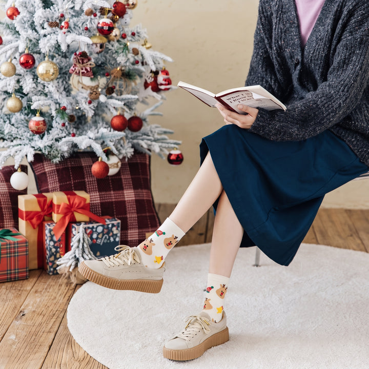 Holiday Fun Christmas Socks, Unisex Festive Jacquard