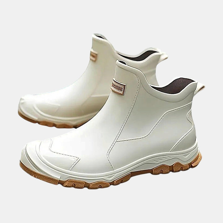 Women's Waterproof Chelsea Rain Boots, Glossy Slip On Ankle