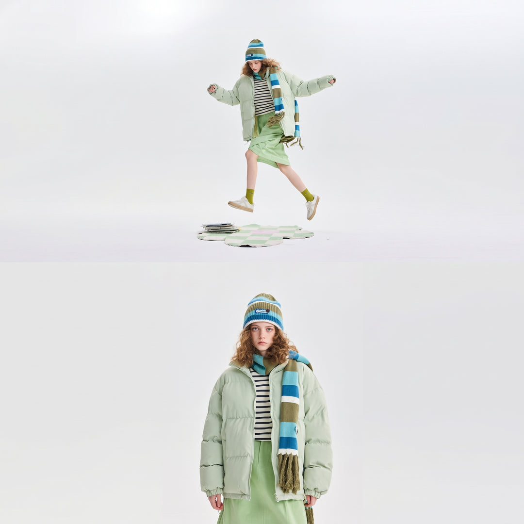 Women's Quilted Winter Puffer Jacket, Bubble Oversize Short