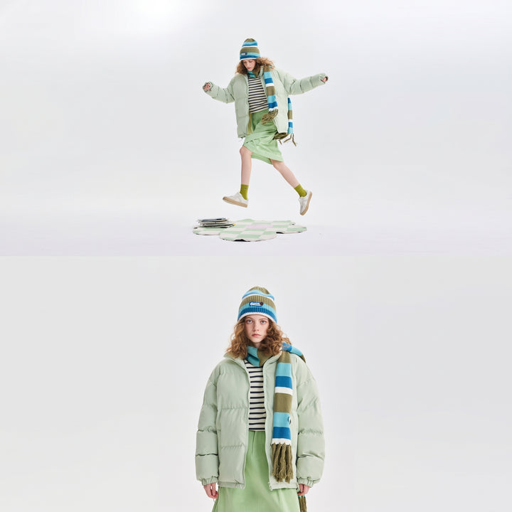 Women's Quilted Winter Puffer Jacket, Bubble Oversize Short