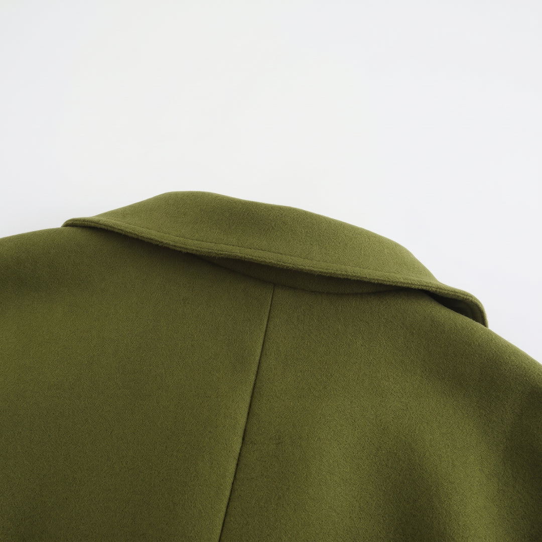Men's Double Breasted Winter Peacoat, Mid Length Tailored