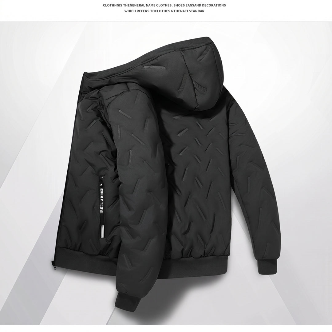 Men's Hooded Puffer Jacket, Quilted Padded Winter Coat
