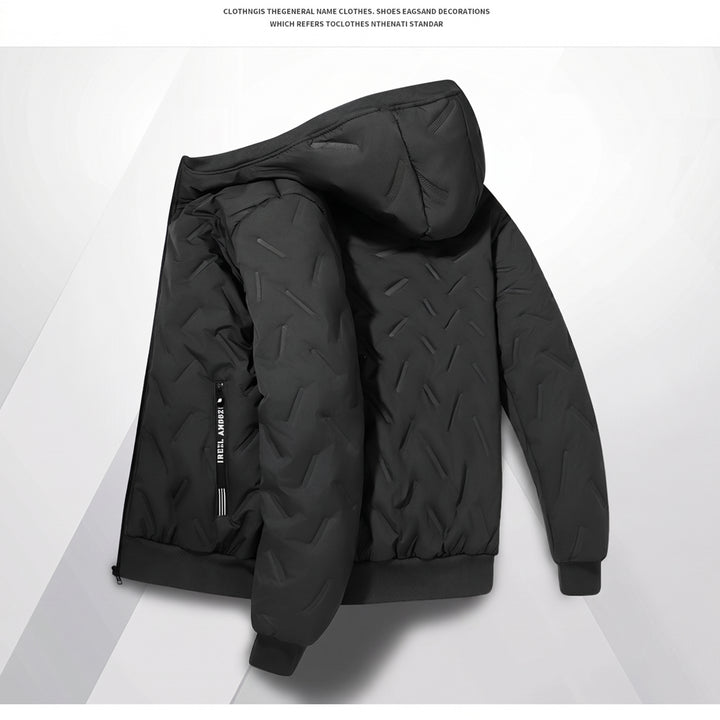 Men's Hooded Puffer Jacket, Quilted Padded Winter Coat