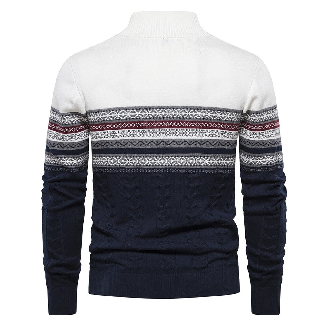 Men's Quarter Zip Sweater, Cable Knit Mock Neck Pullover