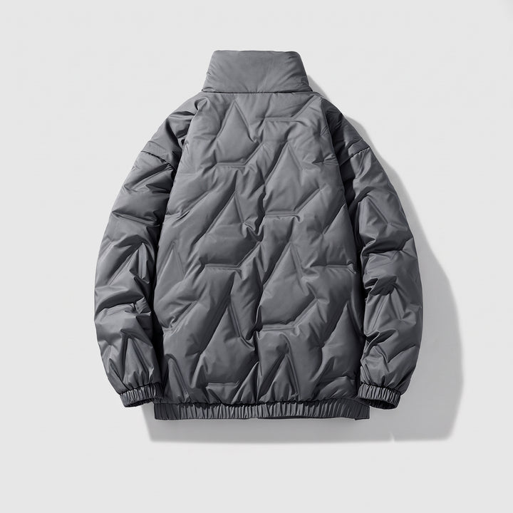 Men's Long Puffer Jacket, Stand Collar Padded Down Coat