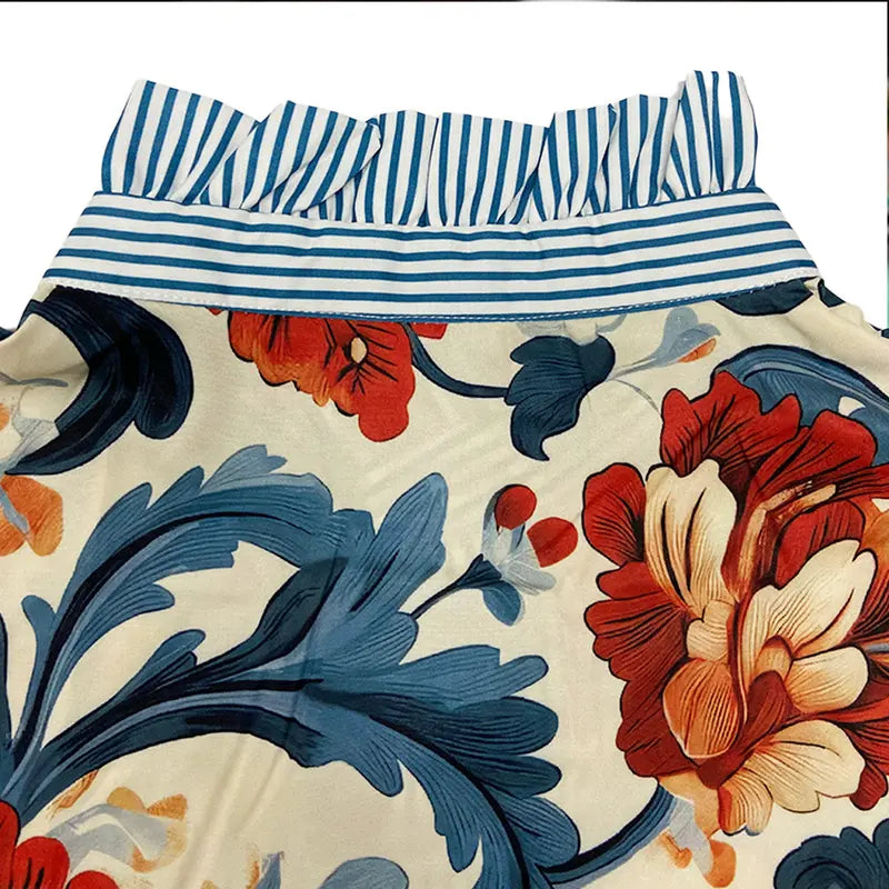 SERENITY | Classy Vintage Floral Print Blouse