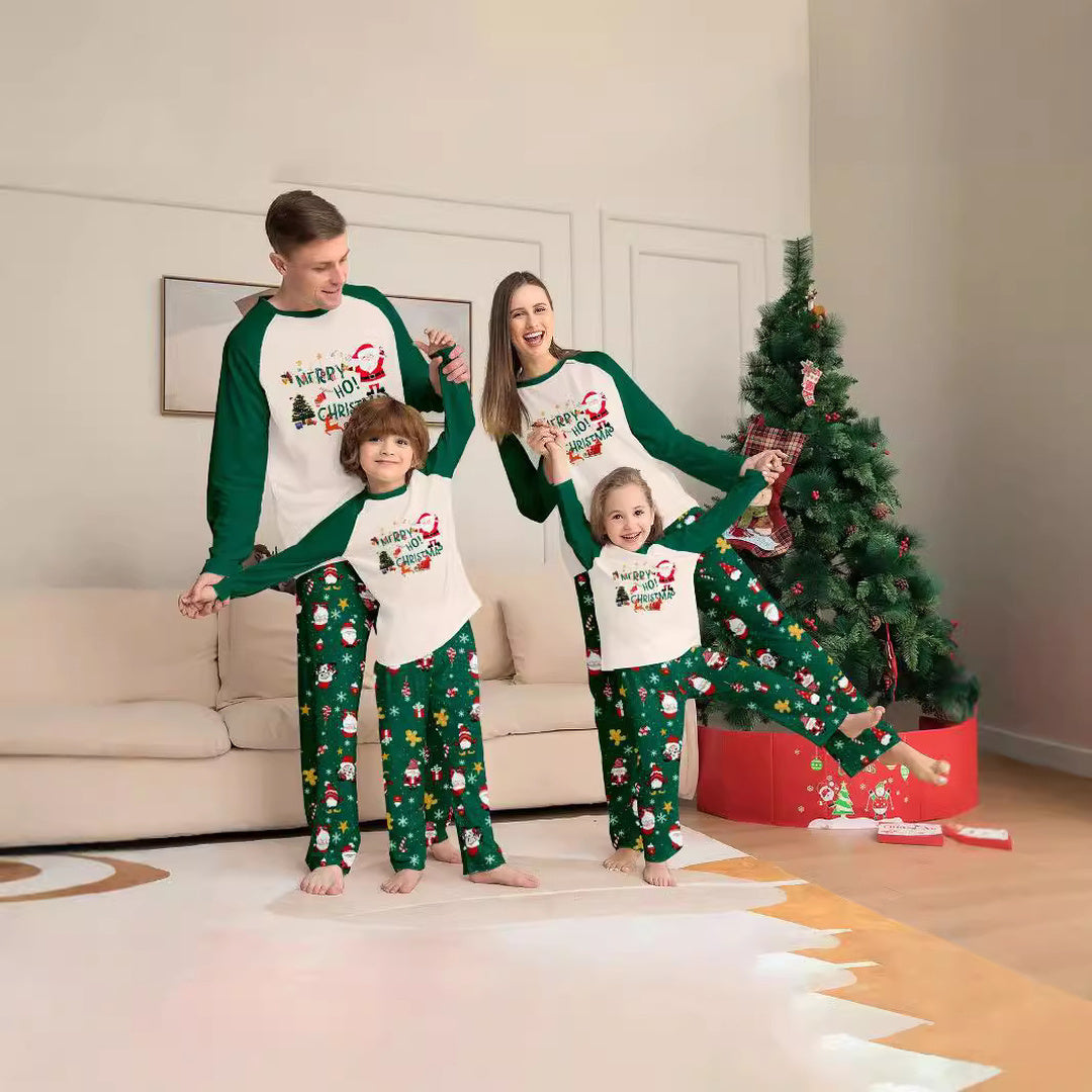 Matching Family Christmas Pajamas in green