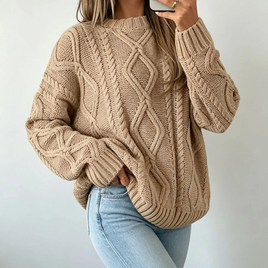 Women's Oversized Sweater in khaki