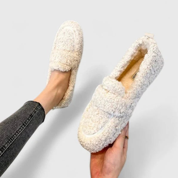 Women's Winter Orthopedic Loafers in cream