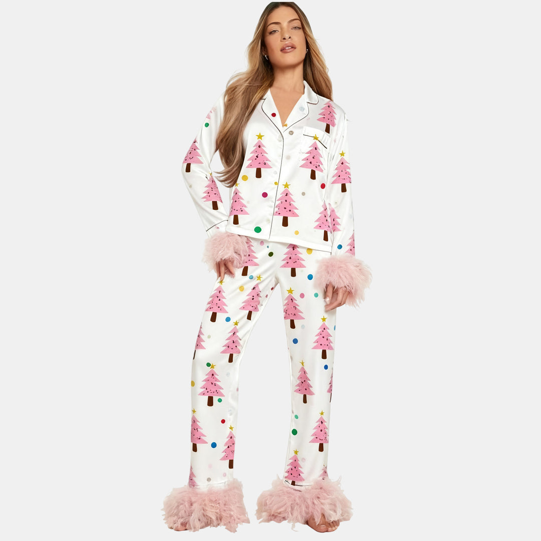 Women's Christmas Pajamas in white