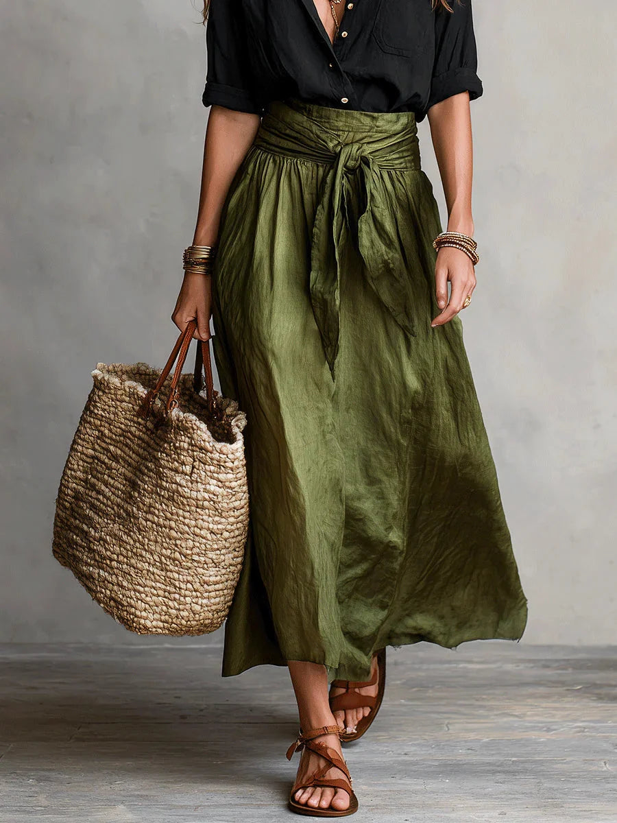Women's Two Piece Matching Set in black & olive