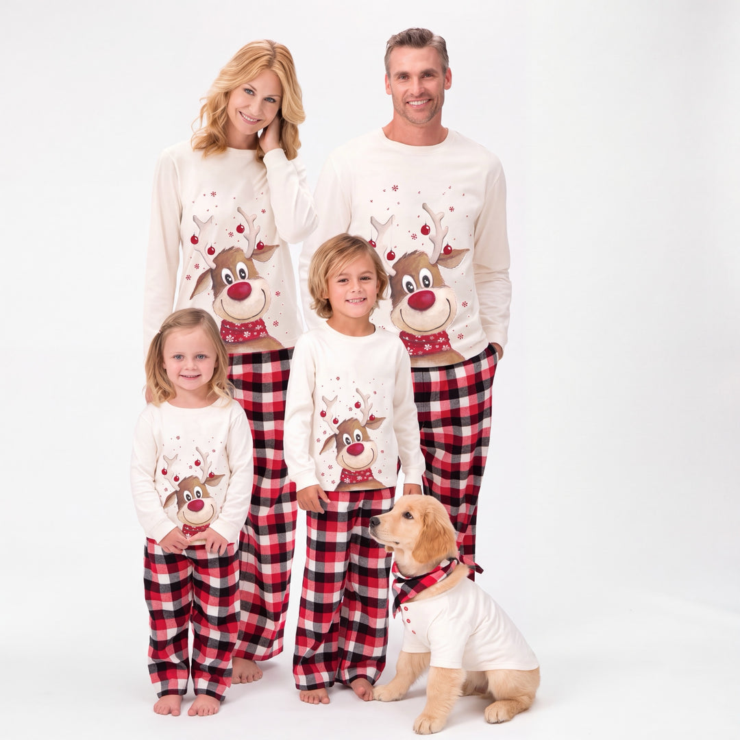 Matching Family Christmas Pajamas in white