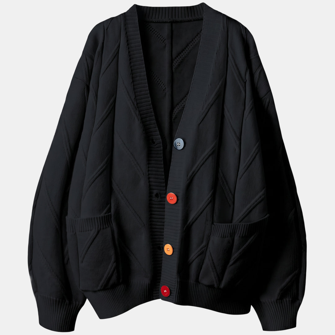 Women's Oversized Ugly Christmas Sweater in plain black