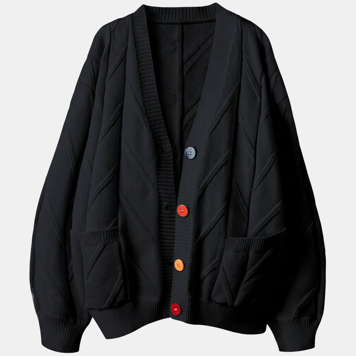 Women's Oversized Ugly Christmas Sweater in plain black