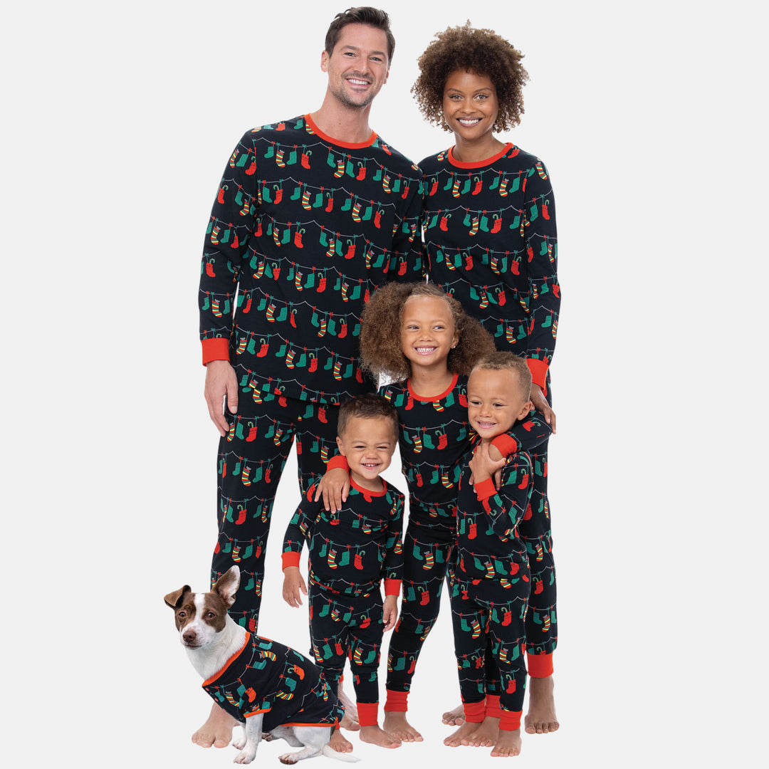 Matching Family Christmas Pajamas in black