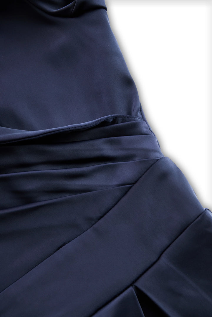Women's Cocktail A Line Dress in navy