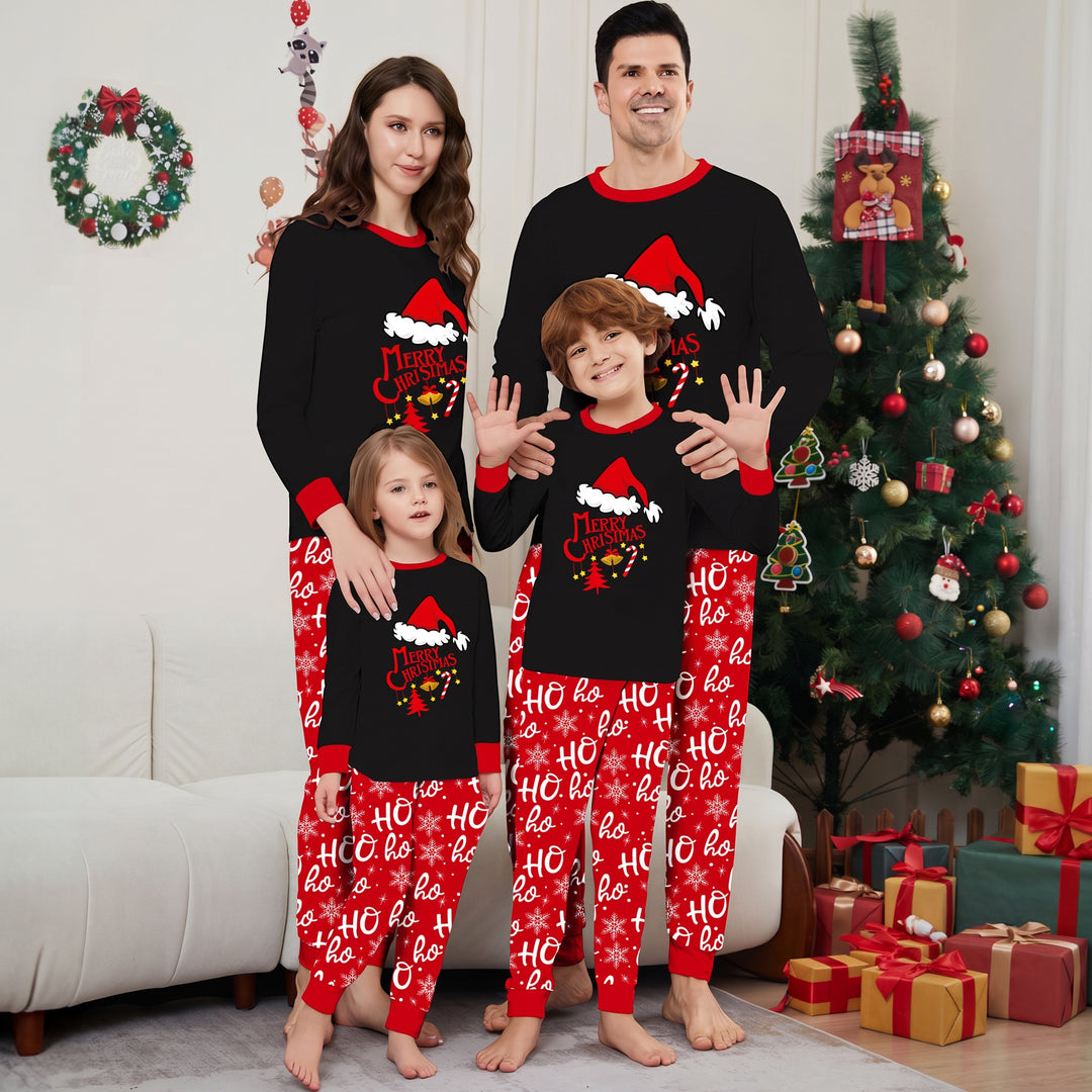 Matching Family Christmas Pajamas in black