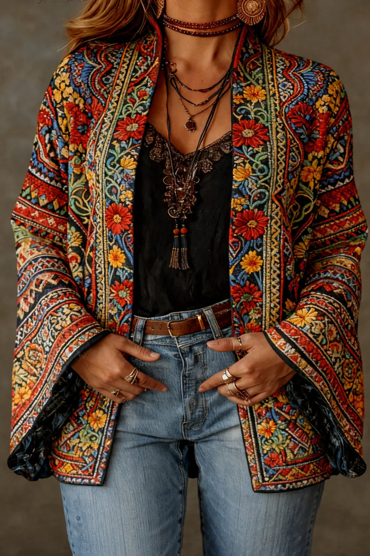 Women's Boho Oversized Cardigan in multicolor