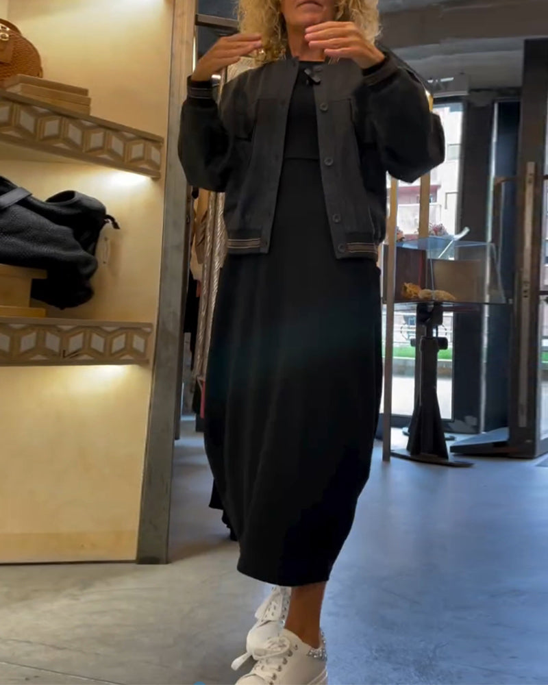 CORA | Casual Chic A-Line Midi Dress