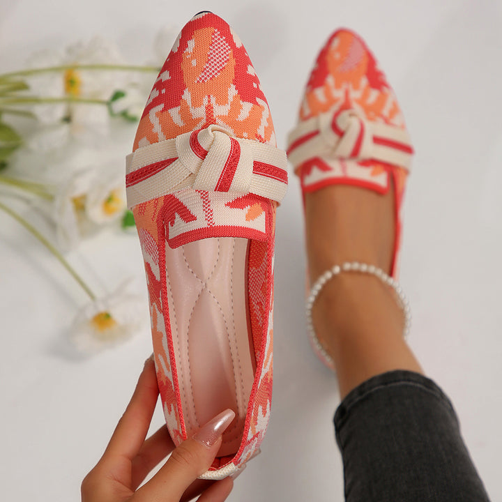 Women's Comfort Orthopedic Loafers in red print