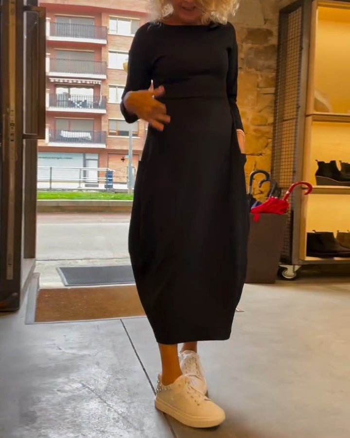 CORA | Casual Chic A-Line Midi Dress