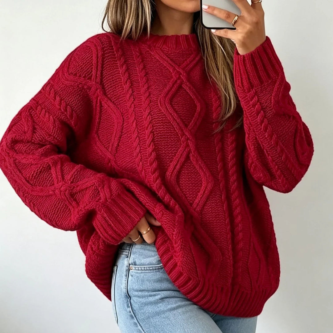 Women's Oversized Sweater in red