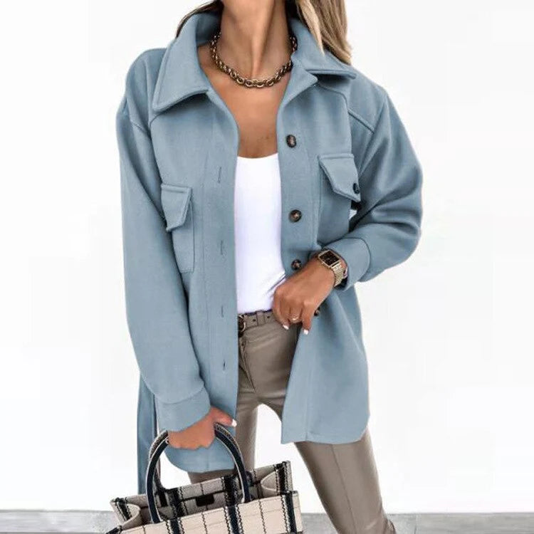 Women's Oversized Jacket in blue