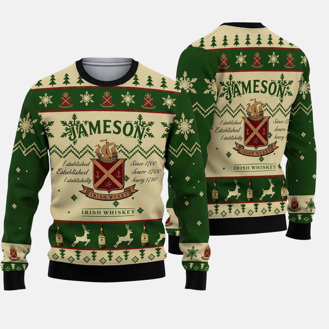 Women's Ugly Christmas Sweater in green