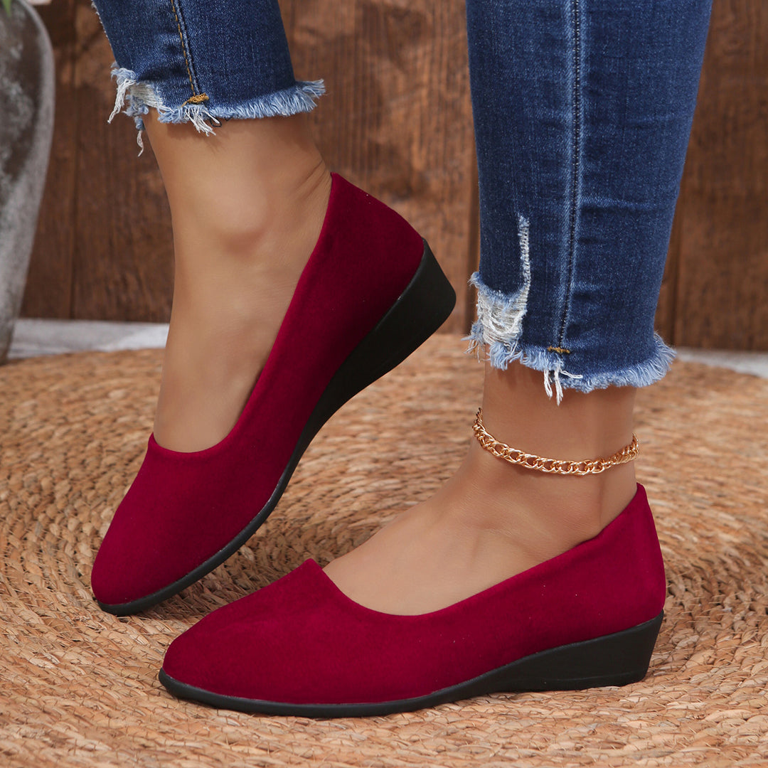 Women's Wedge Orthopedic Shoes in red